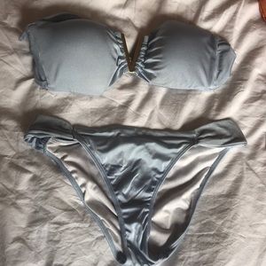 Victoria’s Secret light blue bandeau bikini